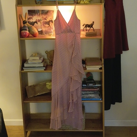 Lovers + Friends Pink Polka Dot Maxi Dress - Picture 1 of 8